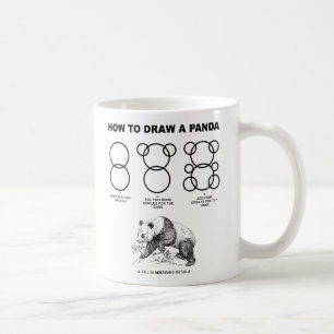 How to Draw a Panda Funny Mug Tasse