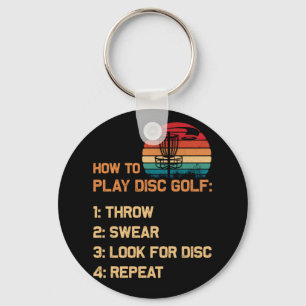 How To Play Disc Golf Disc Golf Golfing Player Schlüsselanhänger