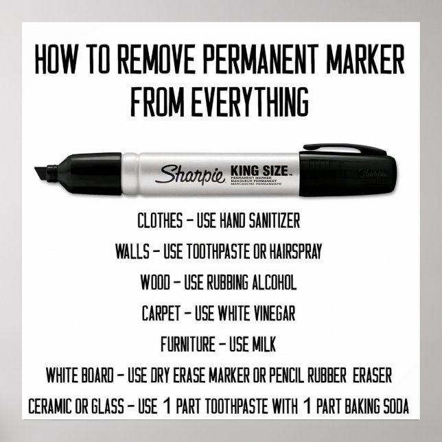 How to Remove Permanent Marker From Everything  Poster (Vorne)