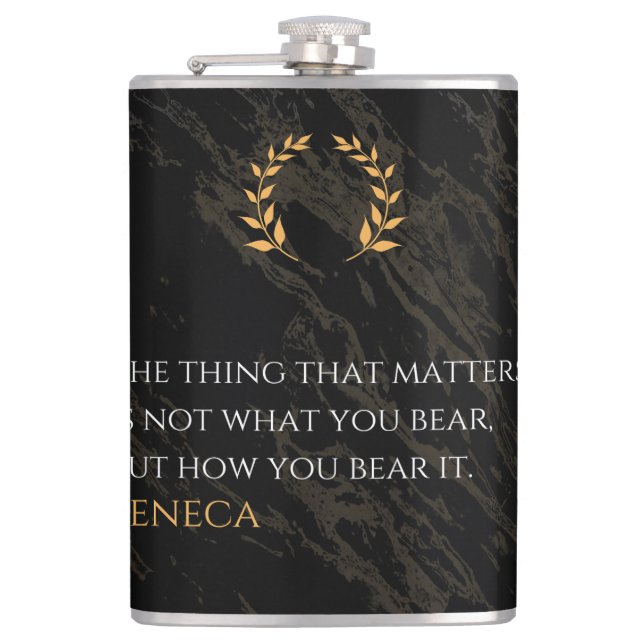 How You Bear It - Seneca Stoic Philosophy Quote Flachmann (Vorderseite)