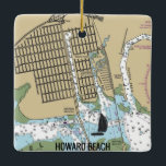 Howard Beach New York City Chart Keramikornament<br><div class="desc">Howard Beach,  New York City NY Weihnachtsschmuck mit nautischen Diagramm gemacht.</div>