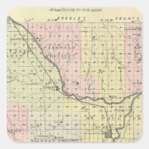 Howard County, Nebraska Quadratischer Aufkleber