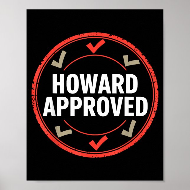Howard genehmigte  poster (Vorne)