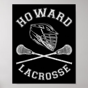 Howard Lacrosse Vintag Not leidend Retro Lax Poster