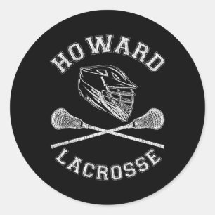 Howard Lacrosse Vintag Not leidend Retro Lax Runder Aufkleber