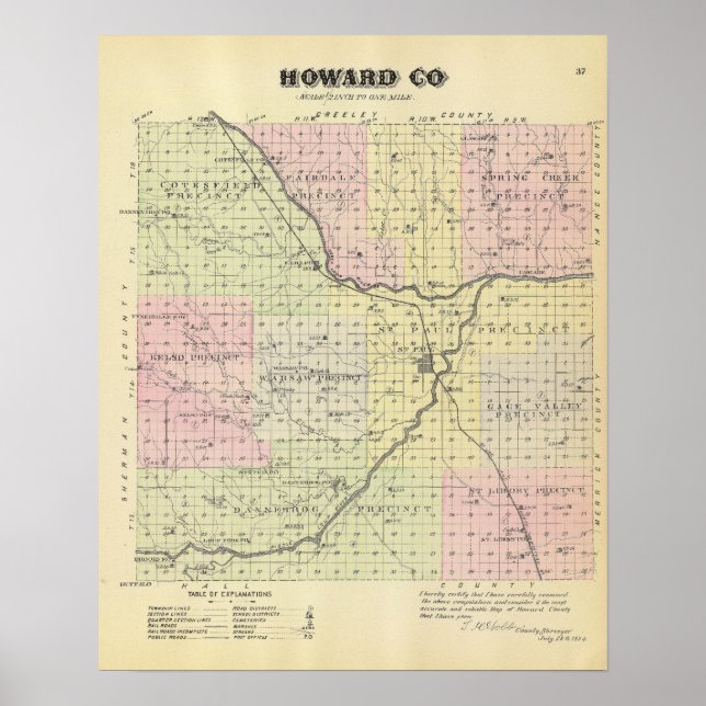 Howard Landkreis, Nebraska Poster (Vorne)