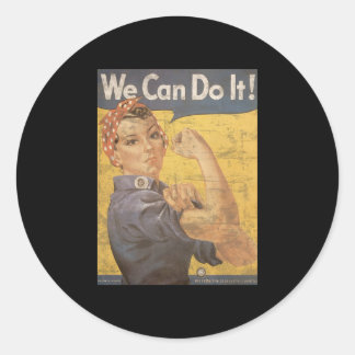 Howard Miller Wir schaffen es Rosie the Riveter Runder Aufkleber
