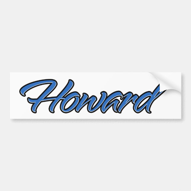 Howard Name blue Aufkleber Sticker Autoaufkleber (Vorne)