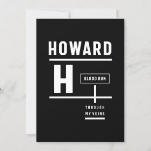 Howard Personalisiert Name Birthday Gift Einladung