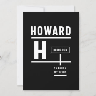 Howard Personalisiert Name Birthday Gift Einladung
