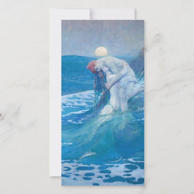 Howard Pyle - Die Meerjungfrau Feiertagskarte (Vorderseite)