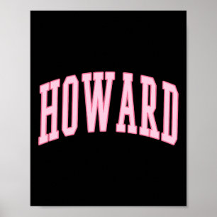 Howard Vintag Preppy Varsity Pink Sports Poster