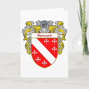 Howard Welsh Coat of Arms (Mantled) Feiertagskarte