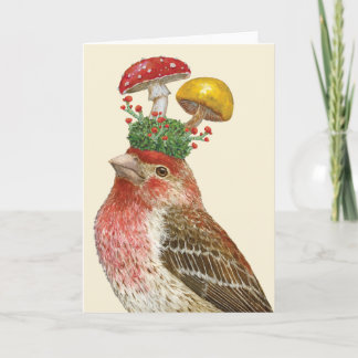 Howard with Mushrooms Folded Greeting Card Karte