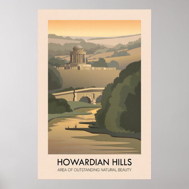 Howardian Hills AONB Reiseplakat Poster (Vorne)