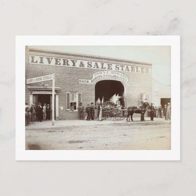 Howard's Stable, John W. Booth, Washington, DC Postkarte (Vorderseite)