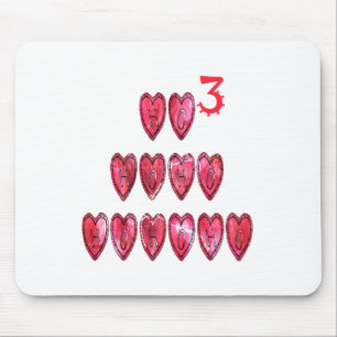 Howaro! Weihnachtsherzen Text Weihnachten Liebe de Mousepad