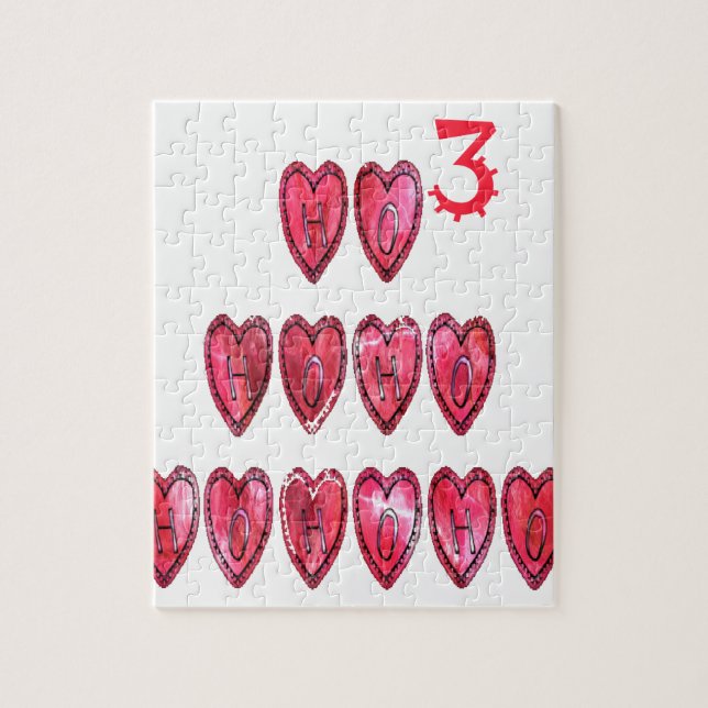 Howaro! Weihnachtsherzen Text Weihnachten Liebe de Puzzle (Vertikal)