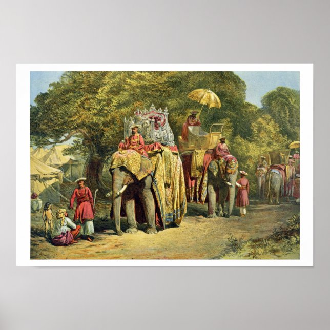 Howdah, Staat des Gouverneurs, 1863 (Chromol Poster (Vorne)
