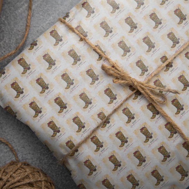 Howday Weihnachten Lights Cowboy Boot Seidenpapier (Von Creator hochgeladen)