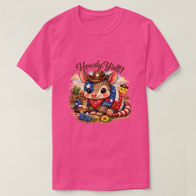 Howdy armadillo  T-Shirt (Design vorne)