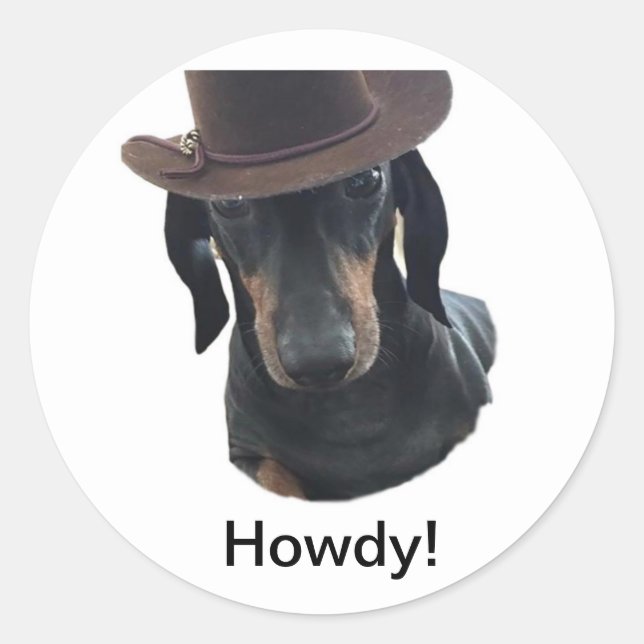 Howdy! Aufkleber (Vorderseite)