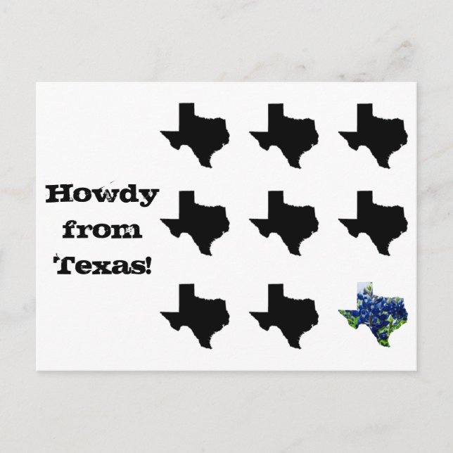 Howdy aus Texas Postcard Postkarte (Vorderseite)