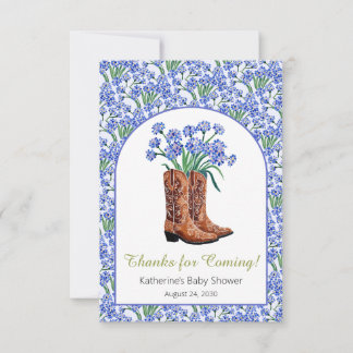 Howdy Baby Bluebonnets Cowboy Baby Dusche Dankeskarte