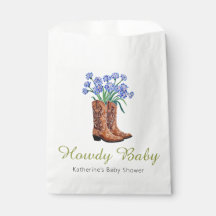 Howdy Baby Bluebonnets Cowboy Baby Dusche