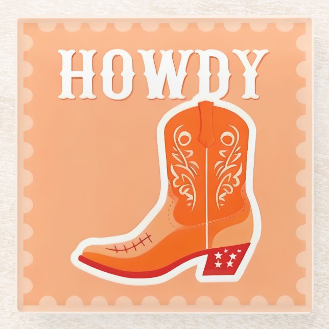 HOWDY Bar Glass Untersetzer (Vorderseite)