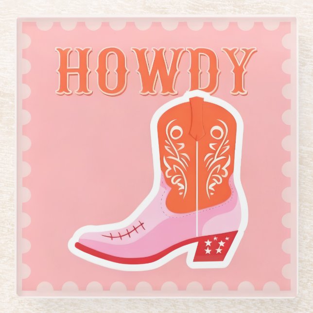 HOWDY Bar Glass Untersetzer (Vorderseite)