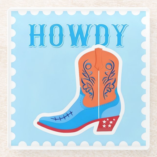 HOWDY Bar Glass Untersetzer (Vorderseite)