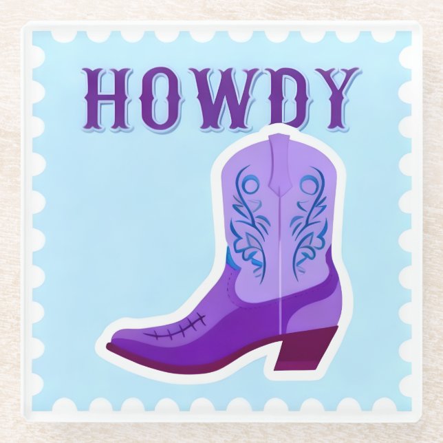 HOWDY Bar Glass Untersetzer (Vorderseite)