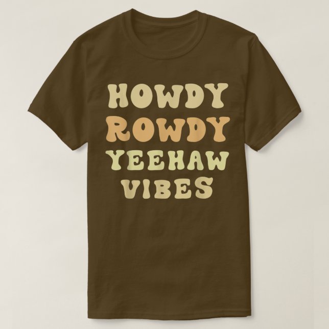Howdy Boho Ästhetische Rodeo Western Country South T-Shirt (Design vorne)