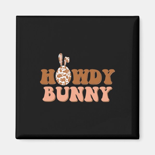 Howdy Bunny Oaster Country Western Magnet (Vorne)