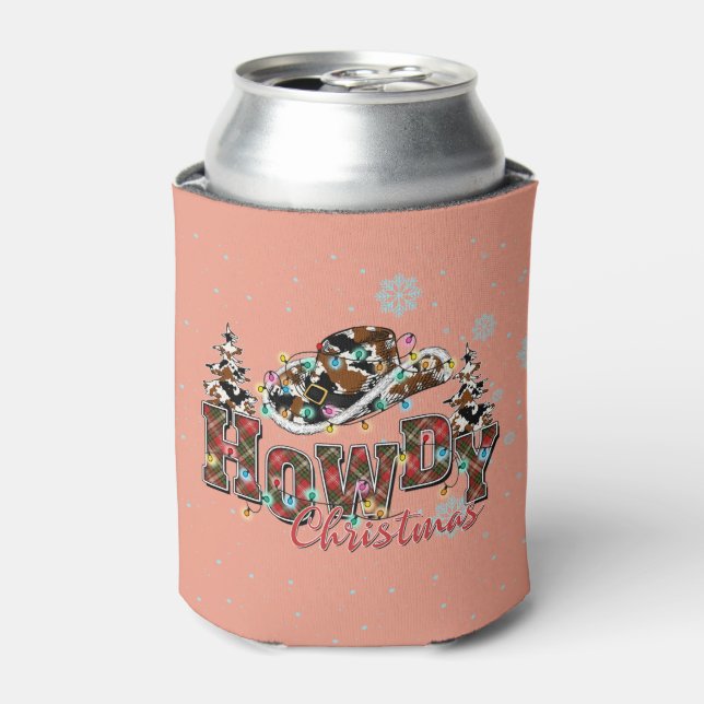 Howdy Christmas | Cowboy Christmas Tree Dosenkühler (Kanne Vorderseite)