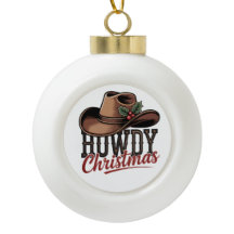 Howdy Christmas Cowboy Hat – Western Holiday Decor