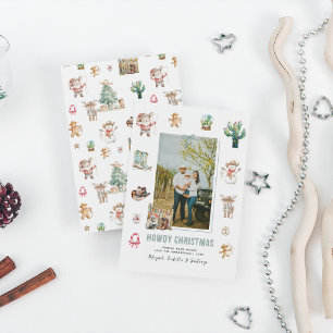 Howdy Christmas   Fun Western Weihnachts-Foto Feiertagskarte