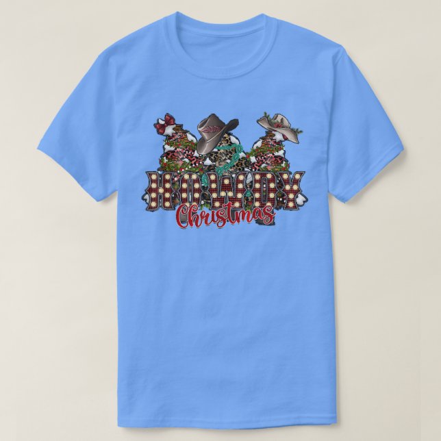 Howdy Christmas, Howdy Western Cowboy Christmas Tr T-Shirt (Design vorne)