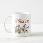 Howdy Christmas Typografie, Texas Symbol Graphics Kaffeetasse<br><div class="desc">Niedlich Howdy Weihnachten mit einem coolen Retro-Typografie-Design und Weihnachtssymbolen Texas-Flair. Howdy Santa mit Schlitten und anderen Texas-Symbolen.</div>