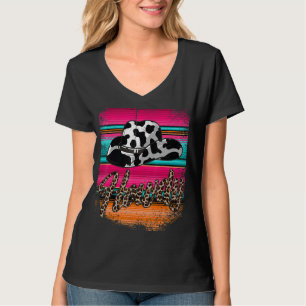 HOWDY Country Southern Western Serape Leopard Kuh T-Shirt