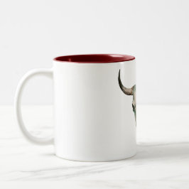 Howdy Cowboy Bullhorns Zweifarbige Tasse