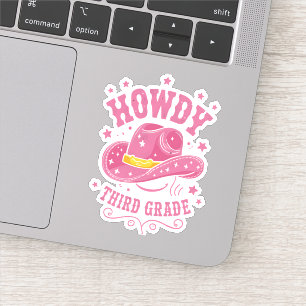 Howdy Cowboy Cowgirl zurück zur Schule Aufkleber