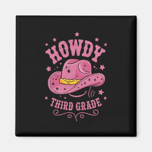 Howdy Cowboy Cowgirl zurück zur Schule Magnet