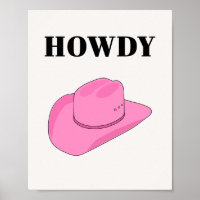 Howdy Cowboy Hat Pink