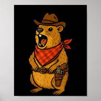 Howdy Cowboy Rock Hyrax Awawa Western Lustig  Poster