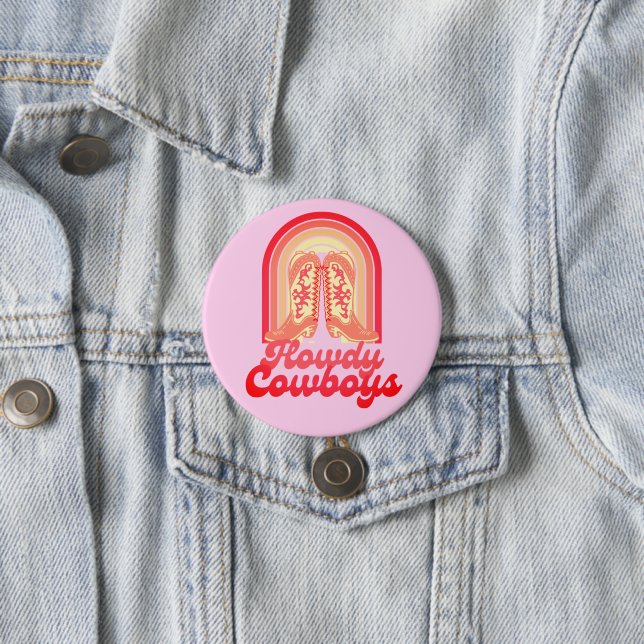 Howdy Cowboys Niedlich Cowgirl Boots Western Style Button (Beispiel)