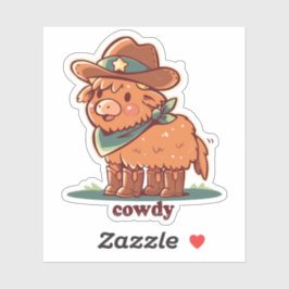 Howdy Cowdy Aufkleber