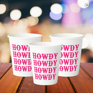 Howdy Cowgirl Disco Last Rodeo Pappbecher