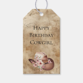 Howdy Cowgirl Pink Western Chic Geschenkanhänger